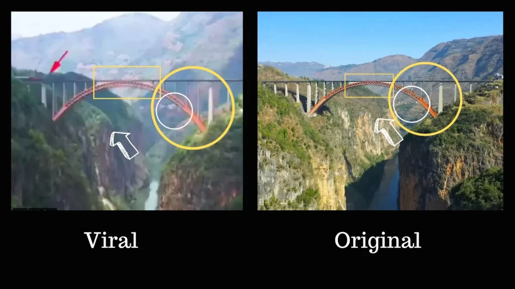 The viral video is of Shuibai Railway bridge. 