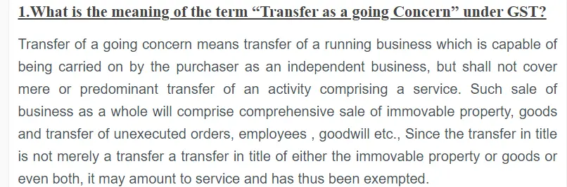 Transfer as a going concern concept under GST proving Gautam Adani is not favored