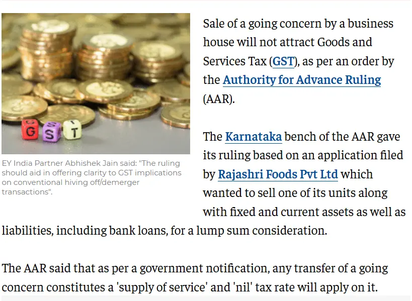 The economic times on GST 