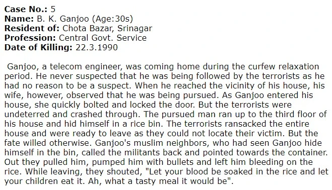 BK Ganjoo was killed by Islamist militants