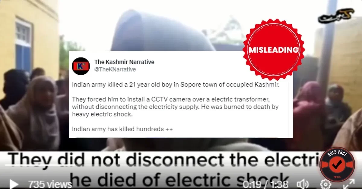 The Twitter user claimed that the boy died du to electrocution