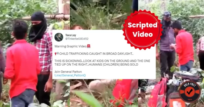The kidnappers in the viral video are selling the school kids in the jungle