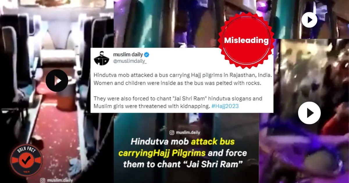 Propagandists claimed that a Hindutva mob attacked the bus and forced passengers to chant Jai Shri Ram