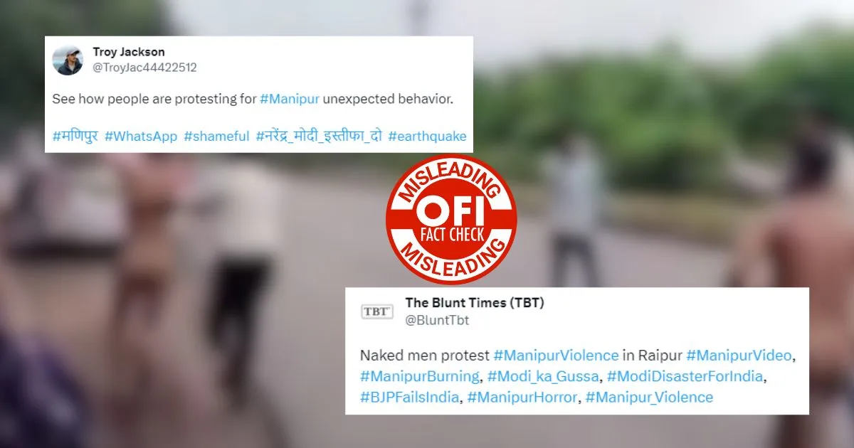 No The Viral Video Of The Naked Men Protest Is Not From Manipur But