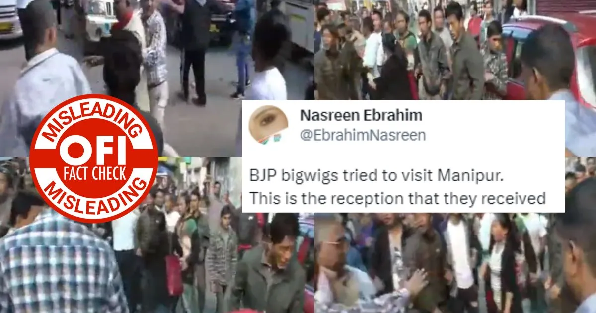 The Twitter user shared a video of BJP leader getting attacked and claimed it to be from Manipur.