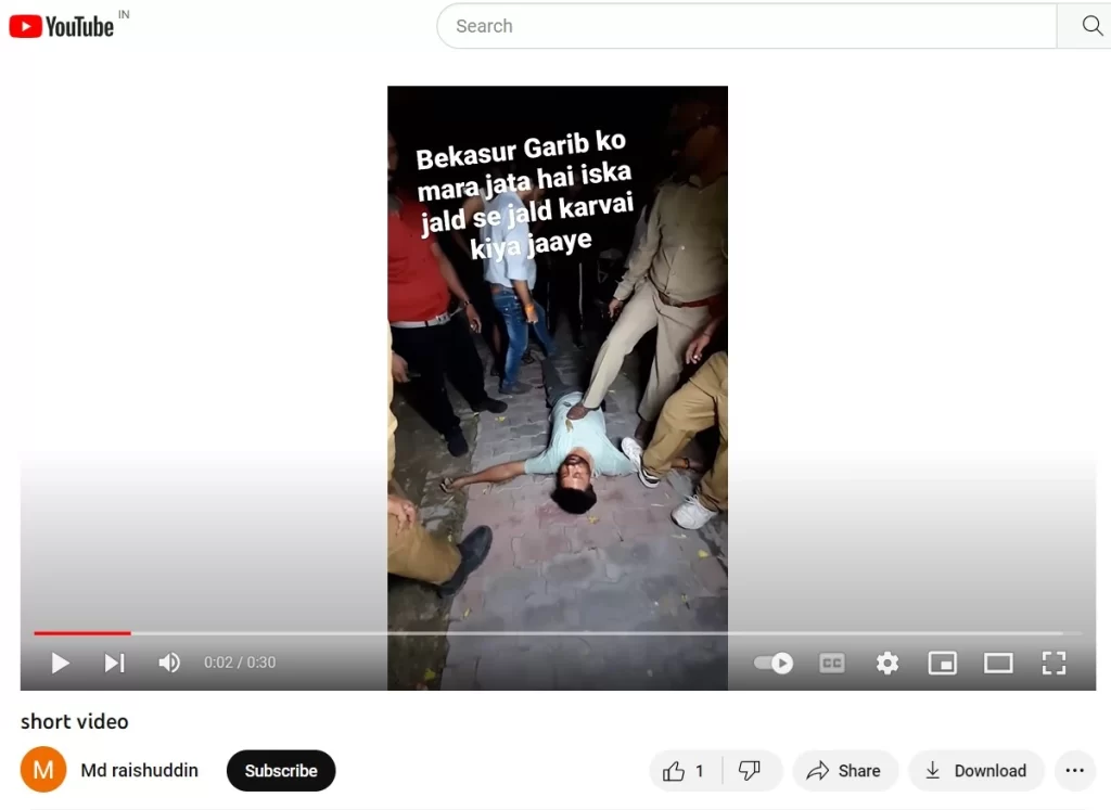The video showing an alleged police brutality was also shared on YouTube.
