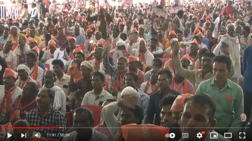 There were no empty chairs as a huge crowd could be seen