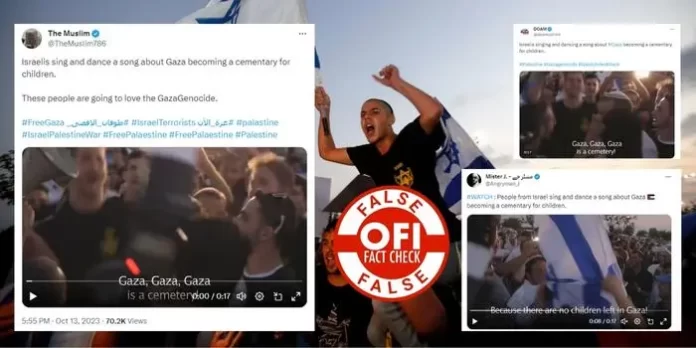 The video shows Israelis celebrating the deaths in Gaza.