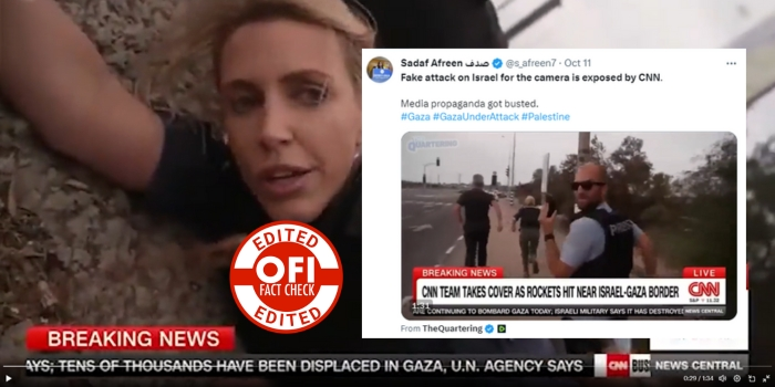 X users falsely claimed that CNN faked an attack on Israel