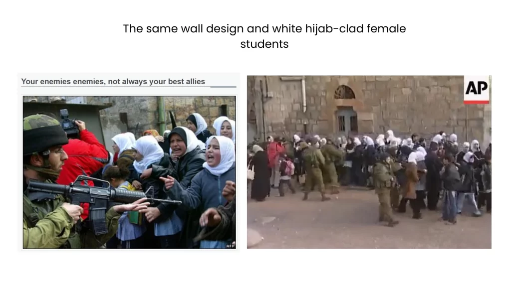 The video showing Israeli soldiers clashing with school-going Palestinian children is from Hebron city