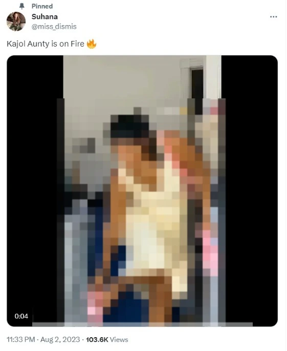 Deepfake video of actress Kajol Devgan.