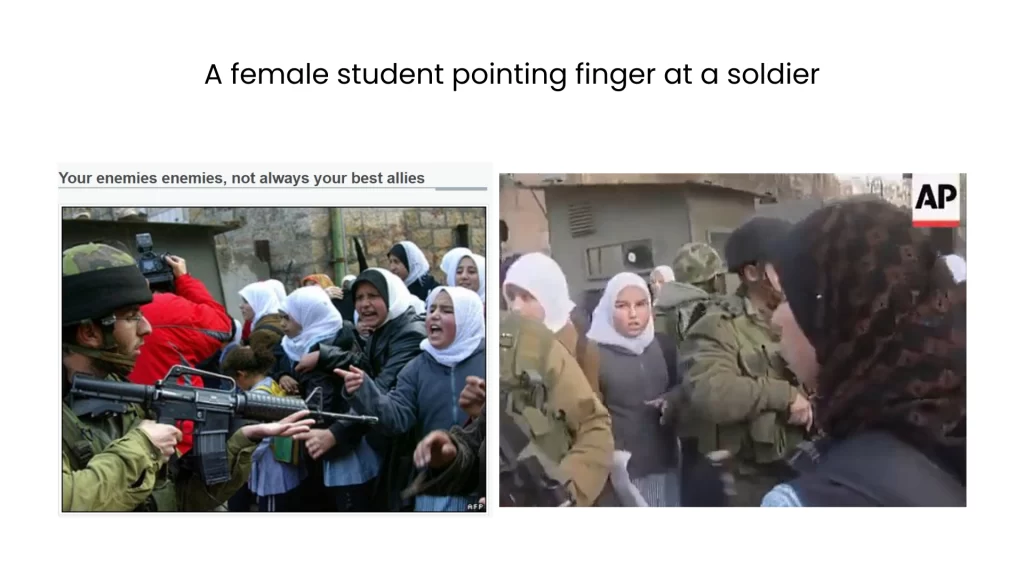 The Palestinian children held a protest at West Bank in 2005 where they clashed with Israeli soldiers