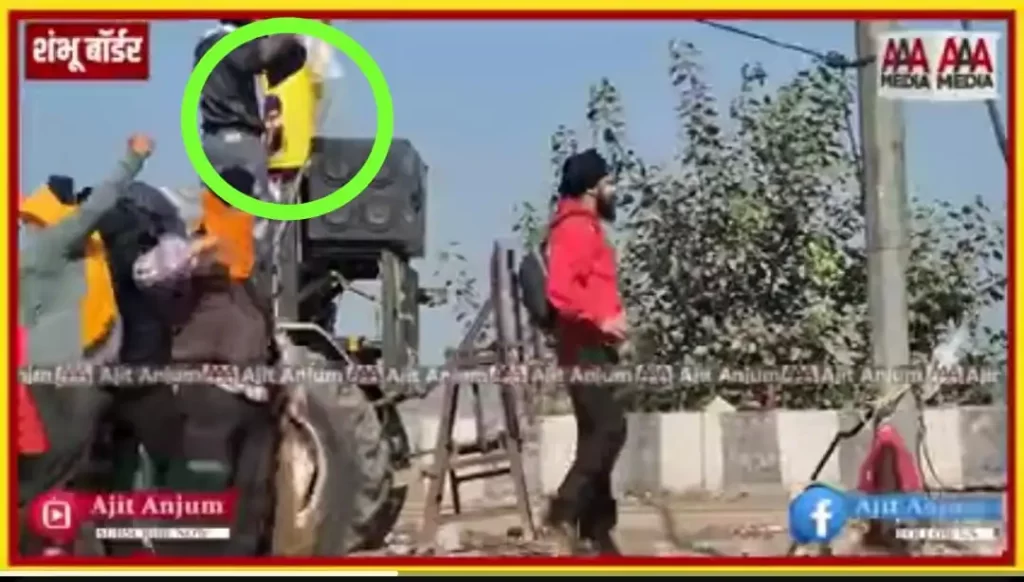 Farmers wearing Bhindranwale t-shirt at Shambhu border. 