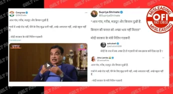 Congress Party Shares Edited Video of Nitin Gadkari, Misleading the Public Once Again