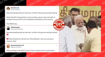 Vellore: Allegations Against PM Modi Pushing Elderly Man on Stage is False