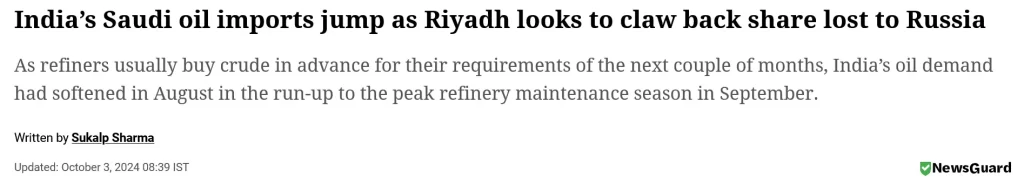 Saudi Arabia has lowered its oil prices to encourage substantial imports by India