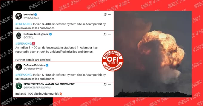 Viral Image of Missile Attack on Indian S-400 Site is Misleading