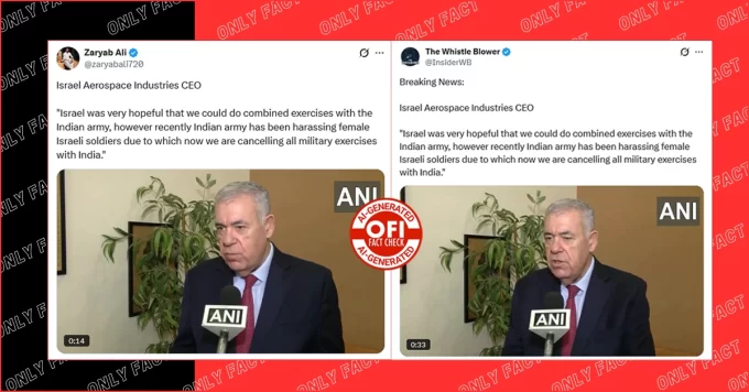 IAI CEO Boaz Levy's viral video on Indian Army is Fake