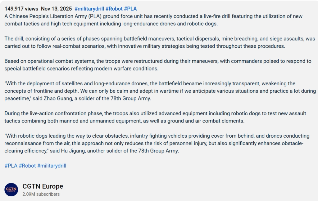 Claim about China deploying military presence near Arunachal Pradesh border is fake. The clip actually shows routine military exercise. 