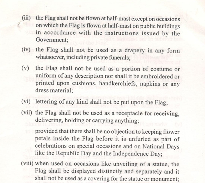 Flag code of India 2002.
